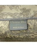 CHRISTIAN DIOR Medium Book Tote in Toile de Jouy – Ecru/Grey Embroidery (Year 2022)