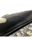 CHRISTIAN DIOR 30 Montaigne East West Bag with Chain in Blue Oblique Jacquard - Antique Gold Hardware (Year 2023)