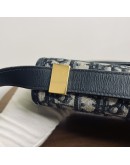 CHRISTIAN DIOR 30 Montaigne Bag in Blue Oblique Jacquard – Antique Gold Hardware (Year 2020)