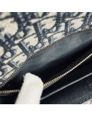 CHRISTIAN DIOR 30 Montaigne Bag in Blue Oblique Jacquard – Antique Gold Hardware (Year 2020)