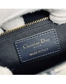 CHRISTIAN DIOR 30 Montaigne Bag in Blue Oblique Jacquard – Antique Gold Hardware (Year 2020)