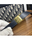 CHRISTIAN DIOR 30 Montaigne Bag in Blue Oblique Jacquard – Antique Gold Hardware (Year 2020)