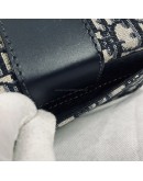 CHRISTIAN DIOR 30 Montaigne Box Bag in Blue Oblique Jacquard with Shoulder Strap – Antique Gold Hardware (Year 2020)