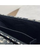 CHRISTIAN DIOR 30 Montaigne Box Bag in Blue Oblique Jacquard with Shoulder Strap – Antique Gold Hardware (Year 2020)