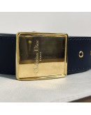 CHRISTIAN DIOR 30 Montaigne Box Bag in Blue Oblique Jacquard with Shoulder Strap – Antique Gold Hardware (Year 2020)