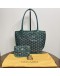 GOYARD Anjou Mini Tote Bag in Green Goyardine Canvas with Detachable Pouch