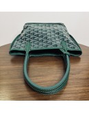 GOYARD Anjou Mini Tote Bag in Green Goyardine Canvas with Detachable Pouch