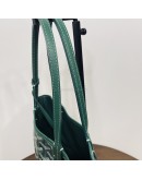 GOYARD Anjou Mini Tote Bag in Green Goyardine Canvas with Detachable Pouch