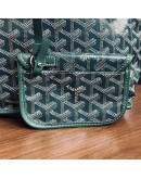 GOYARD Anjou Mini Tote Bag in Green Goyardine Canvas with Detachable Pouch