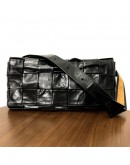 BOTTEGA VENETA Black Stretch Cassette Shoulder/Belt Bag in Matte Hardware