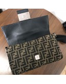 FENDI Baguette 2way Shoulder/Belt Bag in Zucca Canvas – SHW