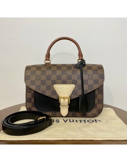 LOUIS VUITTON Damier Ebene Beaumarchais Noir Crème with Shoulder Strap – GHW (Year 2019)