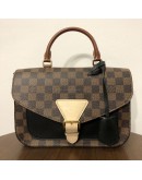 LOUIS VUITTON Damier Ebene Beaumarchais Noir Crème with Shoulder Strap – GHW (Year 2019)