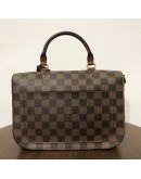 LOUIS VUITTON Damier Ebene Beaumarchais Noir Crème with Shoulder Strap – GHW (Year 2019)