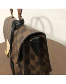 LOUIS VUITTON Damier Ebene Beaumarchais Noir Crème with Shoulder Strap – GHW (Year 2019)