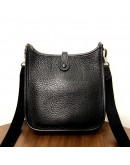 HERMES Mini Evelyne 16 in Noir Taurillon Clemence with Shoulder Strap – PHW (Stamp D – Year 2019)