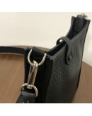 HERMES Mini Evelyne 16 in Noir Taurillon Clemence with Shoulder Strap – PHW (Stamp D – Year 2019)
