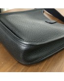 HERMES Mini Evelyne 16 in Noir Taurillon Clemence with Shoulder Strap – PHW (Stamp D – Year 2019)