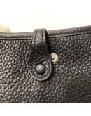 HERMES Mini Evelyne 16 in Noir Taurillon Clemence with Shoulder Strap – PHW (Stamp D – Year 2019)
