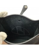 HERMES Mini Evelyne 16 in Noir Taurillon Clemence with Shoulder Strap – PHW (Stamp D – Year 2019)