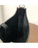 HERMES Mini Evelyne 16 in Noir Taurillon Clemence with Shoulder Strap – PHW (Stamp D – Year 2019)