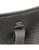HERMES Mini Evelyne 16 in Noir Taurillon Clemence with Shoulder Strap – PHW (Stamp D – Year 2019)