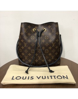 LOUIS VUITTON Monogram Neo Noe MM Bucket Bag in Black – GHW (Year 2019)