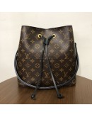 LOUIS VUITTON Monogram Neo Noe MM Bucket Bag in Black – GHW (Year 2019)