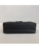 CELINE Vintage Black Macadam Monogram Small Tote Bag - GHW