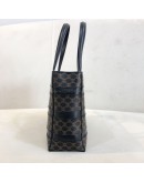 CELINE Vintage Black Macadam Monogram Small Tote Bag - GHW