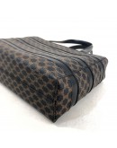 CELINE Vintage Black Macadam Monogram Small Tote Bag - GHW