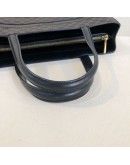 CELINE Vintage Black Macadam Monogram Small Tote Bag - GHW