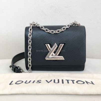 LOUIS VUITTON Twist PM Shoulder Bag in Black Epi Leather – SHW (Year 2016) 