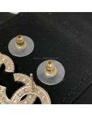 CHANEL CC Gold Stud Earrings with Diamantes (Year 2025)