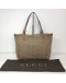 GUCCI GG Canvas in Light Brown Leather Large Tote Bag – GHW