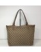 GUCCI GG Canvas in Light Brown Leather Large Tote Bag – GHW
