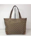 GUCCI GG Canvas in Light Brown Leather Large Tote Bag – GHW