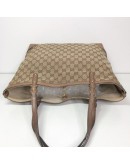 GUCCI GG Canvas in Light Brown Leather Large Tote Bag – GHW