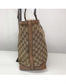 GUCCI GG Canvas in Light Brown Leather Large Tote Bag – GHW