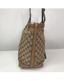 GUCCI GG Canvas in Light Brown Leather Large Tote Bag – GHW