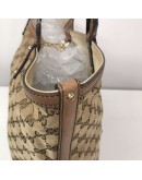 GUCCI GG Canvas in Light Brown Leather Large Tote Bag – GHW