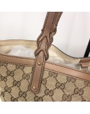 GUCCI GG Canvas in Light Brown Leather Large Tote Bag – GHW