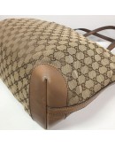 GUCCI GG Canvas in Light Brown Leather Large Tote Bag – GHW