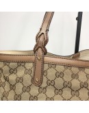 GUCCI GG Canvas in Light Brown Leather Large Tote Bag – GHW