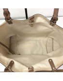 GUCCI GG Canvas in Light Brown Leather Large Tote Bag – GHW