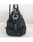 PRADA BN1336 Tessuto Gaufre Black Nylon Tote Bag with Shoulder Strap – GHW (Year 2011)