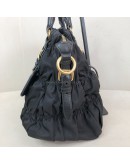 PRADA BN1336 Tessuto Gaufre Black Nylon Tote Bag with Shoulder Strap – GHW (Year 2011)