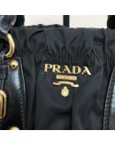 PRADA BN1336 Tessuto Gaufre Black Nylon Tote Bag with Shoulder Strap – GHW (Year 2011)
