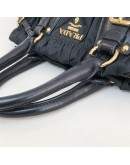 PRADA BN1336 Tessuto Gaufre Black Nylon Tote Bag with Shoulder Strap – GHW (Year 2011)