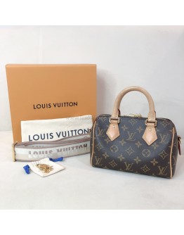 LOUIS VUITTON Monogram Speedy Bandouliere 20 Handbag with Beige Shoulder Strap – GHW (Microchip New Model)